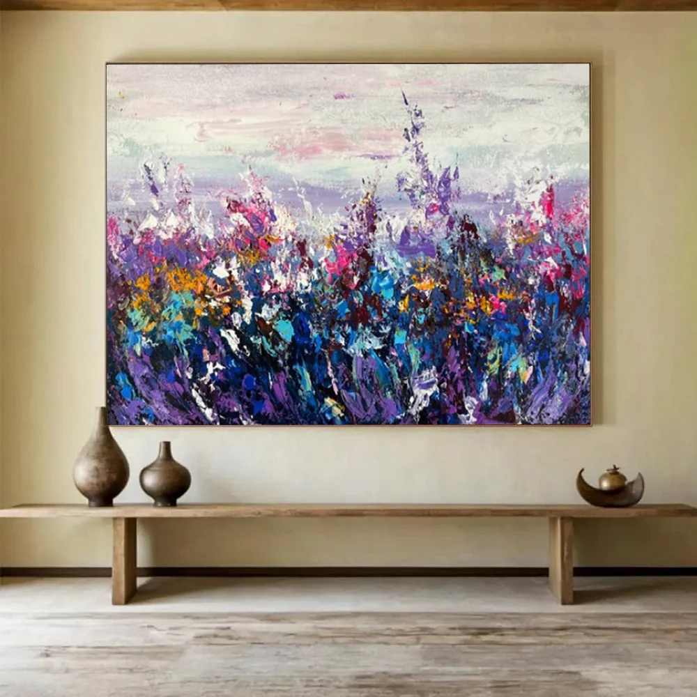Purple Original Meadow Abstract Wall Art 15PZT